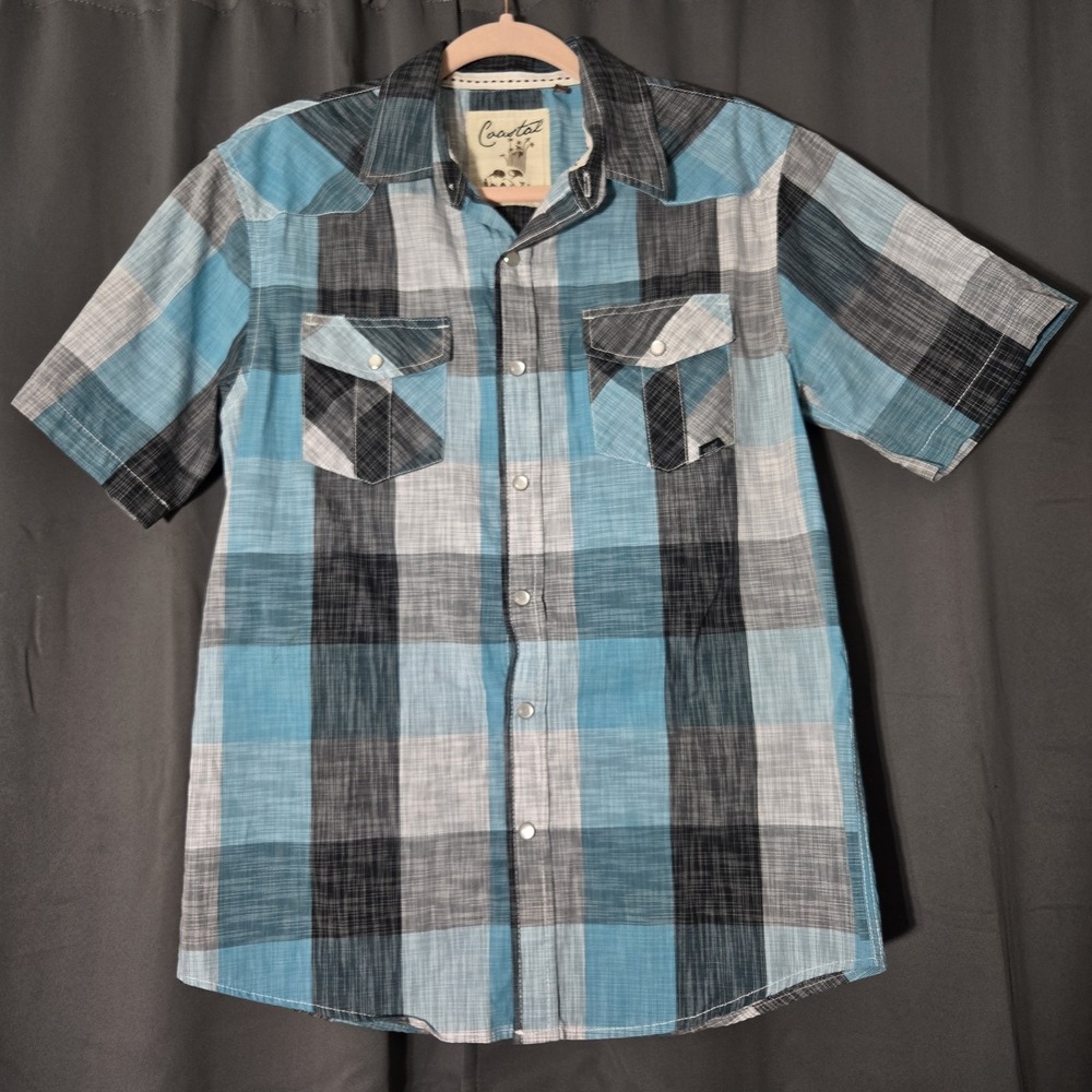 Coastal brand men's western-style button-down pearl snap buttons